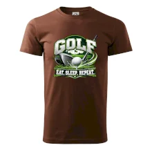 Golfová hůl s míčkem eat sleep repeat