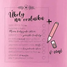 Triko na rozlučku s úkoly pro nevěstu - lineární