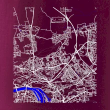 Praha 18200 - Mapa s vodními toky