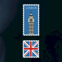 Londýn známka barevná