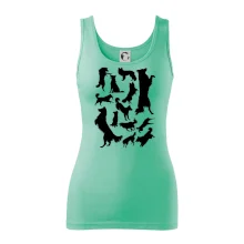 Border kolie siluety