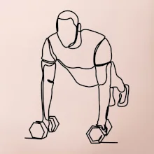 Trenér fitness jedním tahem