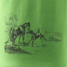 Kůň a hříbě malované