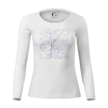 Praha - Mapa s vodními toky