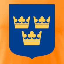 Švédský znak tři korunky na prso