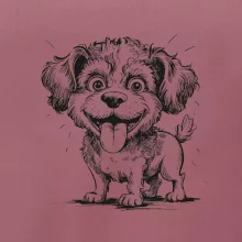 Lagotto romagnolo karikatura vypláznutý jazyk