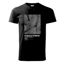 Králický Sněžník - vrstevnice v obdélníku