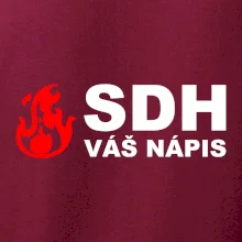 SDH nápis (oheň, název sboru - vlastní nápis)