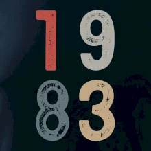 Vintage číslice 1983
