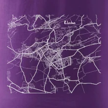Černobílá mapa Kladno