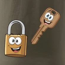 Parové triko - Zámek a klíč