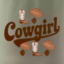 Cowgirl nápis a oblečení