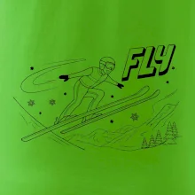 Skokan na lyžích černý obrázek FLY