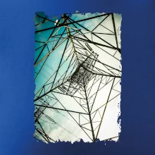 Barevné nebe - stožáry vysokého napětí