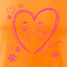 Svatba - kreslené srdce