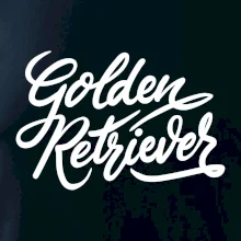 Golden retriever - nápis okrasný