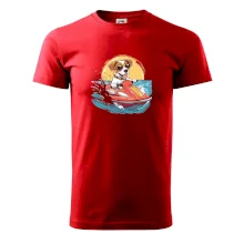 Jack russell teriér na vodním skútru