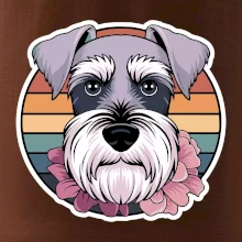 Knírač - fenka a květiny