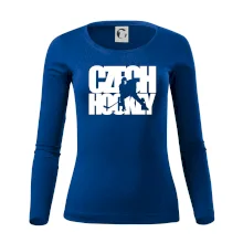 Czech hockey - nápis s hokejistou - Mistrovství světa v ledním hokeji 2026