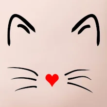 Kočka - srdce místo nosu