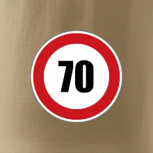 Dopravní značka - omezení rychlosti 70