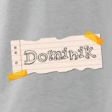 Papírek se jmenovkou - vlastní jméno