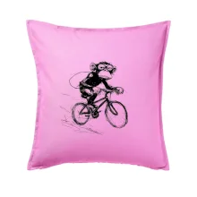 Opice s batohem na kole