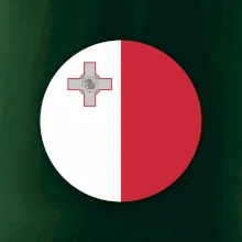 Vlajka Malta kulatá na prso