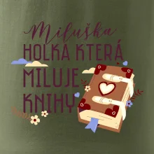 Kniha - Holka, která miluje knihy -  Vaše jméno