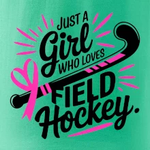 Just a girl who loves field hockey černo růžové