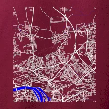 Praha 18200 - Mapa s vodními toky