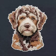 Lagotto romagnolo vyšívaná hlava