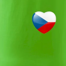 Česká vlajka srdce - pravé prso