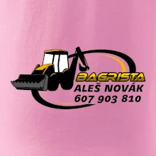 Bagrista v kruhu - vlastní nápis