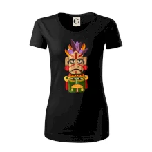 Mayové maska s peřím