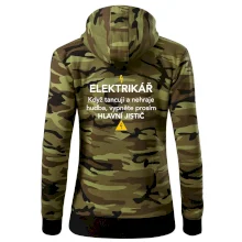 Elektrikář - hlavní jistič - Nápis na zádech