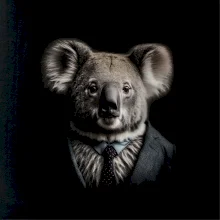 Koala v obleku