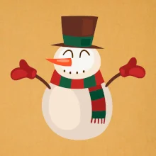 Vánoční sněhulák