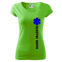 Hvězda života - vlastní nápis vpředu a vzadu