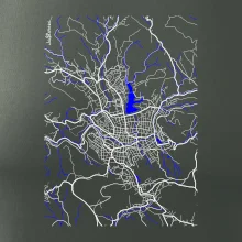 Jablonec nad Nisou - Mapa s vodními toky