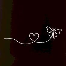 Dráha letu motýla - srdce