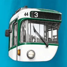 Detail čela T3R SLF tečkovaná perokresba