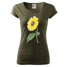 Slunečnice otočená