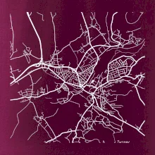 Mapy měst černobílé Turnov