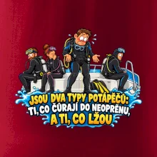 Dva typy potápěčů v neoprenu