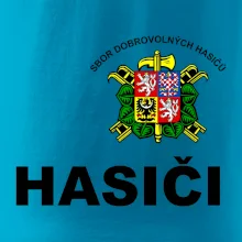 SDH znak + nápis + nápis hasiči na zádech