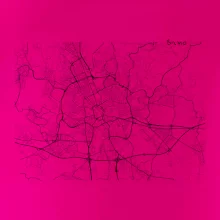 Černobílá mapa Brno