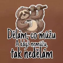 Dělám, co můžu. A když nemůžu, tak nedělám.