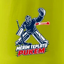 Hokejový teploměr pukem