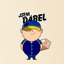 Jsem ďábel doručovatel modro žlutý